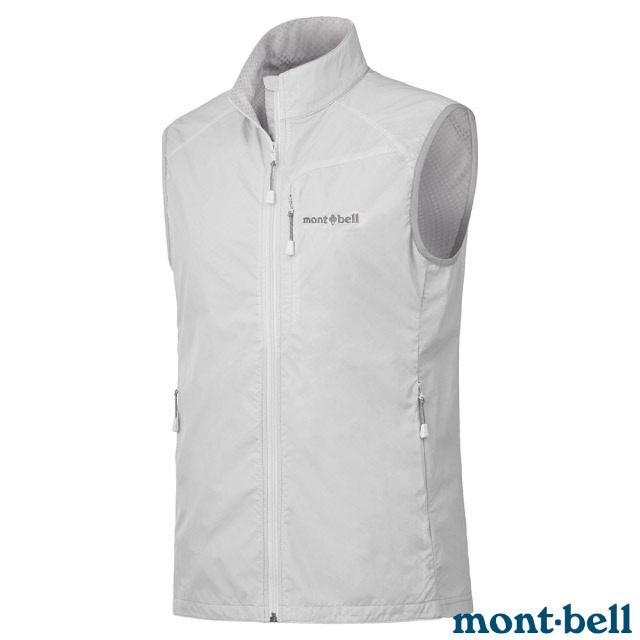  【mont-bell】女 LIGHT SHELL VEST 軟殼防潑水背心.立領背心/1106560 LGY 淺灰✿30E010